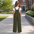 thumbnail image 6 of Girls Bib Overalls Adjustable Strap Jumpsuits Loose Fit Casual Y2K Rompers with Side Multi Pockets for Daily, 6 of 7