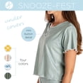 thumbnail image 3 of Hello Mello Lounge Pajama Top Sleepwear Shirt with Crewneck, Under Covers (Women's), 3 of 8