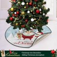 thumbnail image 6 of GZHJMY Christmas Snowman Christmas Tree Mat, Round Christmas Tree Stand Mat Decoration for Holiday Party Home Christmas Day Ornaments Floor Door, 28.3", 6 of 6