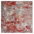 thumbnail image 2 of SAFAVIEH Aston Calanthia Abstract Area Rug, Red/Gray, 6'7" x 6'7" Square, 2 of 13