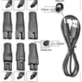 thumbnail image 4 of 7 PCS Power Cord 5V Replacement Charger USB adapter Suitable for Electric Hair Clippers, Beard trimmers, Shavers, Beauty Instruments, Desk Lamps., 4 of 5