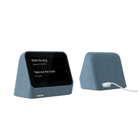 Lenovo - Smart Clock (2nd Gen) 4" Smart Display with Google Assistant - Abyss Blue