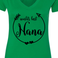 thumbnail image 4 of Inktastic World's Best Nana Women's V-Neck T-Shirt, 4 of 5