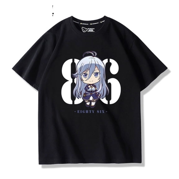 86 Eighty Six Top Cotton Tee Unisex Short Sleeve Anime Graphic T-Shirt