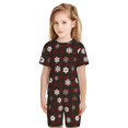 thumbnail image 5 of Balery Plaid Snowflakes Festive Conjunto de Pijama Infantil de Manga Corta con Estampado – Ropa de Dormir de Algodón Suave-Large, 5 of 5
