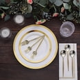 thumbnail image 5 of BalsaCircle 24 Gold Disposable 6" Premium Plastic Cutlery Spoons Forks Set Party Events Tableware Decorations, 5 of 8