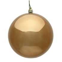 Vickerman 12" Mocha Shiny Ball Ornament