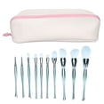 thumbnail image 1 of El cepillo portátil del rubor, sistema de cepillos del maquillaje 10pcs se ruboriza el rendimiento de los cepillos del maquillaje impulsado, 1 of 8