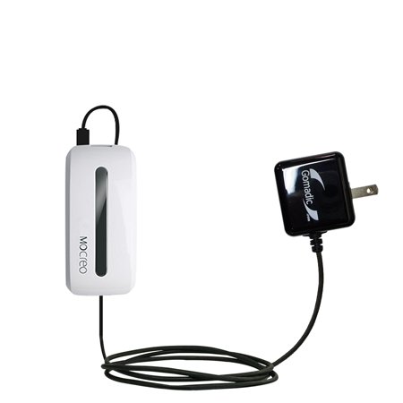 Gomadic Intelligent Compact AC Home Wall Charger suitable for the MOCREO portable router - High output power with a convenient, foldable plug design -