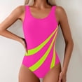 thumbnail image 2 of Virmaxy Women's High-Slit Backless Tankini Fashion Casual Solid Color One-Piece Swimsuit for Beach Resorts Poolside Glam Yellow-3 M, 2 of 5