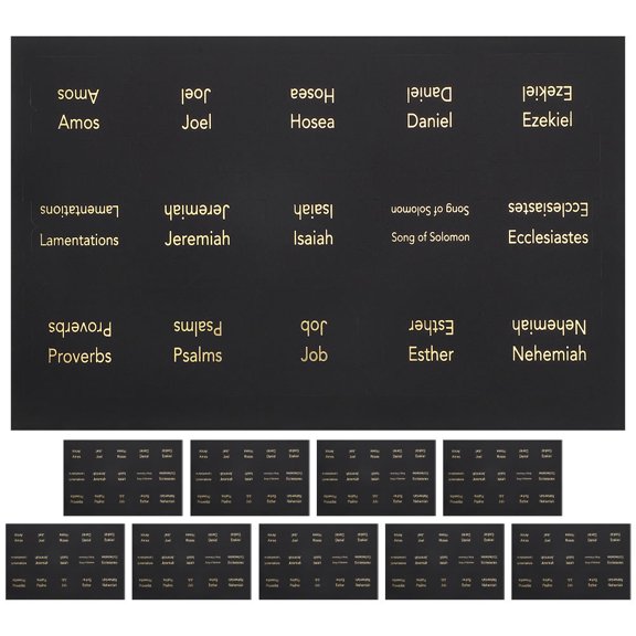 OUNONA 10pcs Bible Index Tabs Laminated Bible Tabs Bible Book Labels Old And New Testament Index Tabs Bible Journaling Supplies For Christian Present