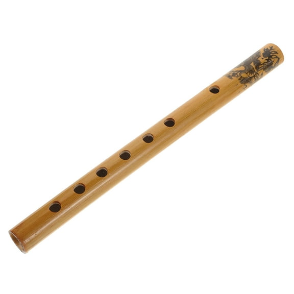 OUNONA Musical Flutes Bamboo Flute Instrument Child 23.60X1.60X1.60CM Yellow