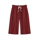 thumbnail image 2 of Puntoco pantalones cortos de verano para mujer, moda 2024, pantalones informales de lino y algodón de cinco puntos de Color veraniego para mujer, 2 of 7
