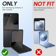 thumbnail image 2 of Vizvera for Samsung Galaxy Z Flip 7 Case with Hinge Cover,Built-in Screen Protector Shockproof All-Inclusive Smartphone Cover Wireless Charging-Black, 2 of 8