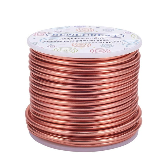 9 Gauge Jewelry Aluminum Wire 55 Feet Craft Wire Bendable Metal Sculpting Wire Copper Tone Wire for Craft Floral Plant Gardening Model Skeleton Making