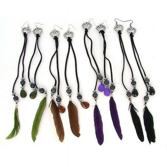 Feather Rhinestone Rockstar Earrings