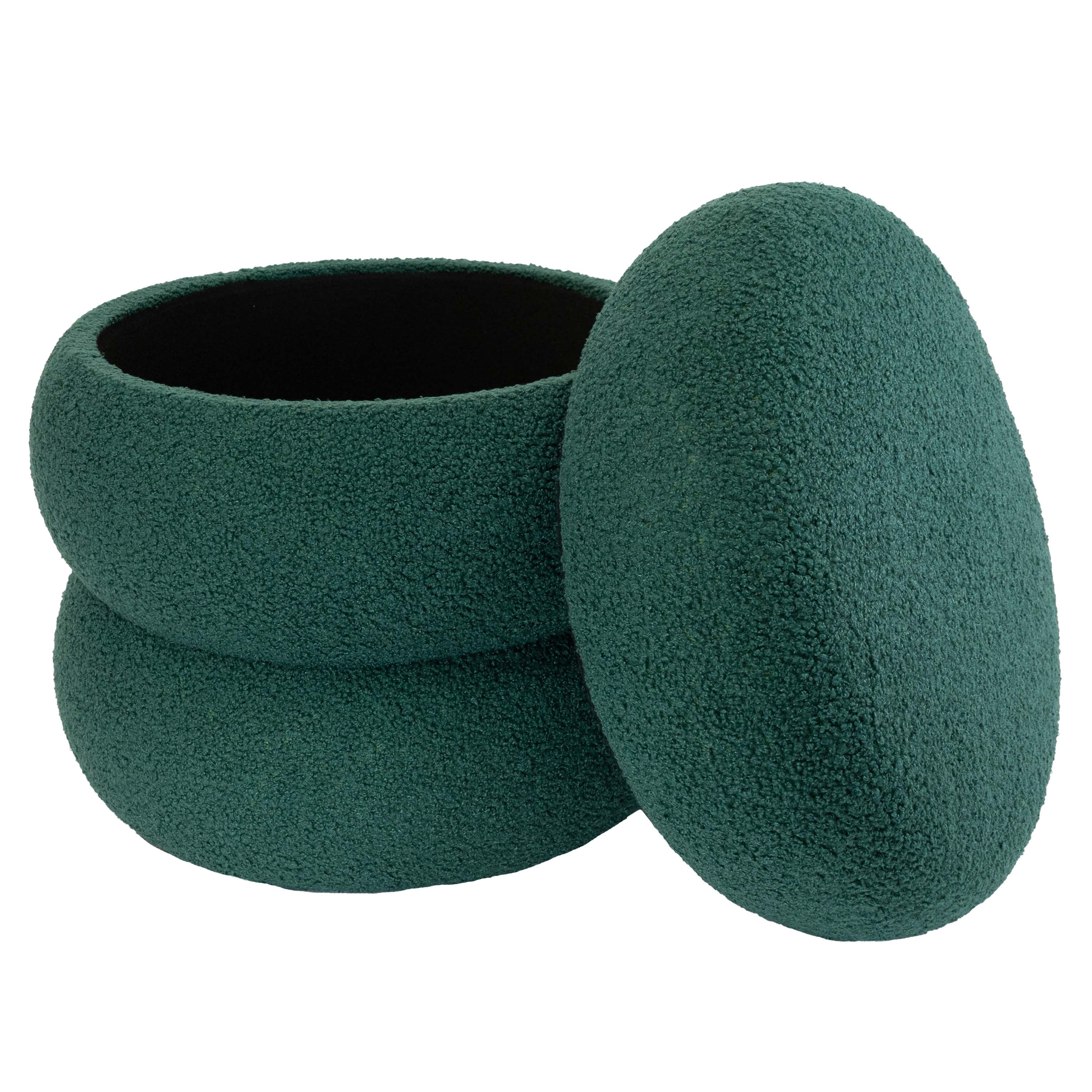 Mainstays Boucle Cloud Storage Ottoman, Green