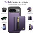 thumbnail image 2 of For Google Pixel 11 / Pixel 11 Pro Phone Case 2 In 1 Wallet With Card Holder &Zipper Cash Pocket,PU Leather Case,RFID Blocking, Kickstand  Magnetic Protective Women Men Cover,Purple, 2 of 8