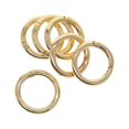 thumbnail image 4 of 6 uds Anillos redondos de resorte BLESIY mosquetón redondo cierre de abrazadera accesorio DIY Clip a presión de aleación gancho a presión oro anillos tóricos de puerta de resorte, 4 of 8