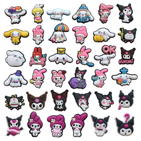 The Sanrio 37 pcs Shoe Charms, Crocs Charms Crocs Accessories for Girls Boys, Shoe Charms Crocs Accessories Decoration Bracelet Party Decorations Birthday Gifts, Easter Gifts