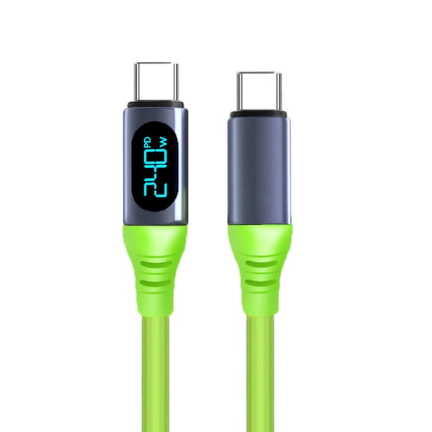 Cable de datos de 240 W E-MARKER para dispositivos móviles, cable de carga rápida con chip inteligente, transferencia de datos de alta velocidad de 480 Mbps.
