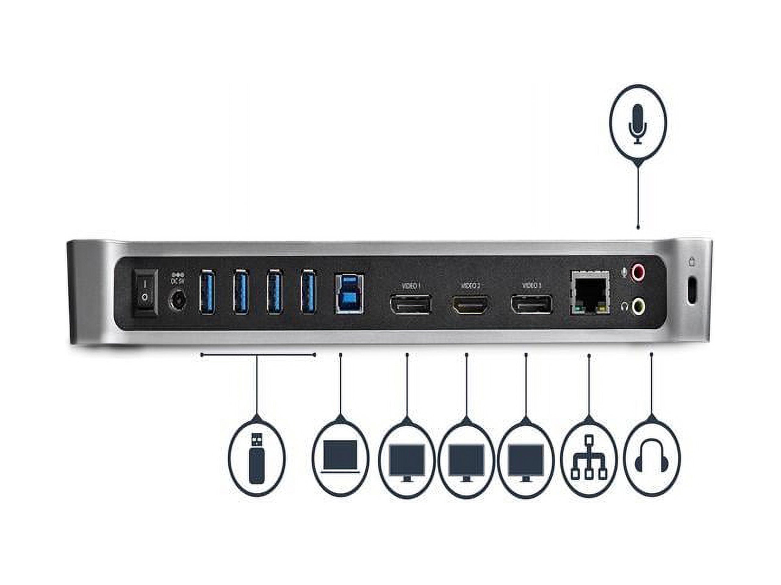 StarTech Triple-Monitor Docking Station for Laptops - USB 3.0