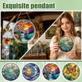 thumbnail image 2 of Acrylic Jigsaw Puzzle Suncatcher | Stained Glass Puzzle 7 Inch Round | Flower Wall Decor | Nature Wall Art for Home Decor | Hanging Window Decoration, 2 of 7