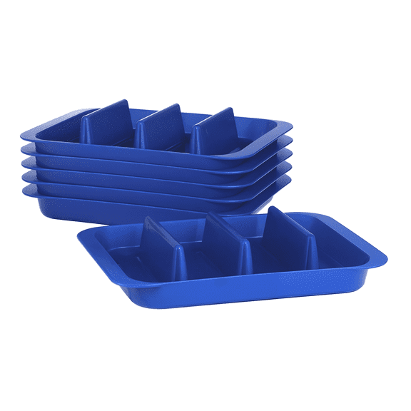 American Maid Blue Plastic Small Taco Tray, Holds up to 4 Tacos, Set of 6