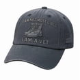 thumbnail image 2 of Veteran Printed Baseball Cap Patriotic Design Adjustable Casual Hat for Daily Wear Outdoor Activities Female Veteran Identity Statement Headwear(Black), 2 of 6