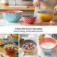 thumbnail image 4 of Cuencos para mezclar DOWAN Ceramic Colorful 3.5/2/1 L, juego de 3, 4 of 8