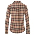 thumbnail image 2 of SSLR Flannel Shirts for Women Long Sleeve Button Down Shirts Plaid Lightweight Casual, 2 of 8
