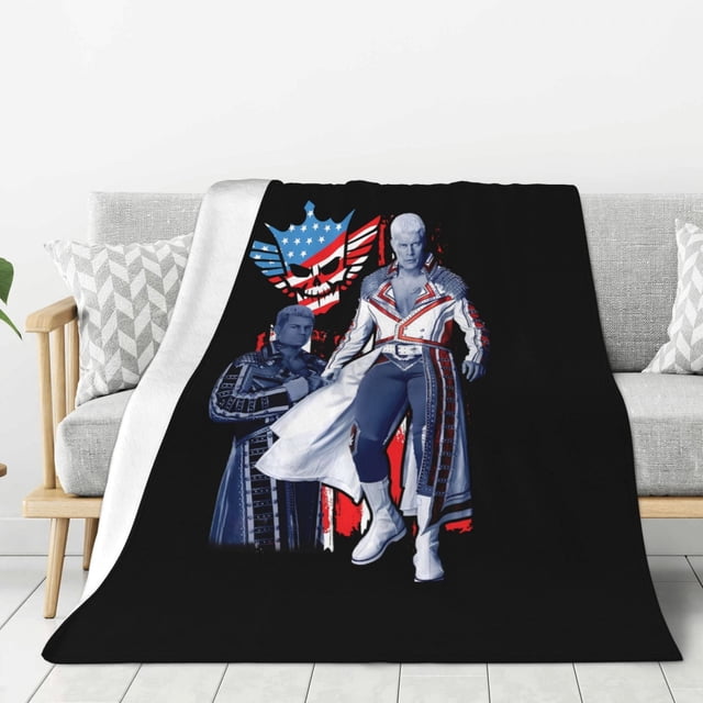 Manta de franela Cody Rhodes antibolitas, suave y ligera, de microfibra, cálida y cómoda, adecuada para cama, sala de estar y sofá