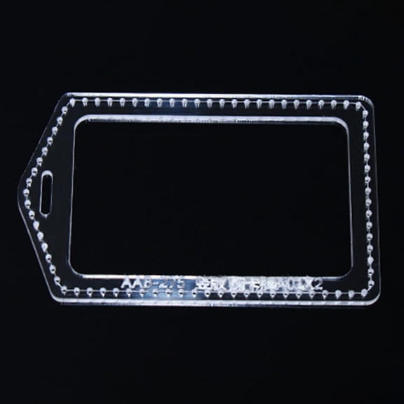 Acrylic Badge Holder Pattern Template Stencils Leather Craft Making