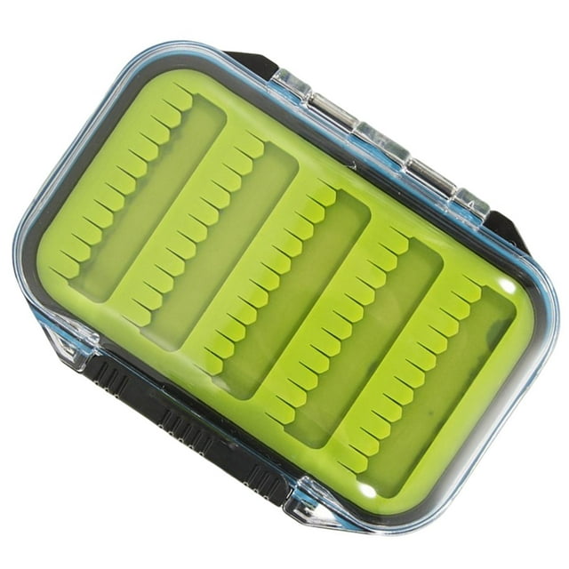 Caja de pesca con mosca Zulema Caja de aparejos de pesca Verde 106x76x36mm