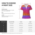thumbnail image 4 of Uemuo Holiday Shiny Drawing Women's Deep V-Neck Low Cut Tops - Casual Loose Fit with Stainless Steel Loop, Soft, Breathable, Perfect for Office, Travel, and Daily Wear-Large, 4 of 5