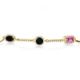 thumbnail image 2 of Gem Stone King 1.45 Ct Oval Black Onyx 18K Yellow Gold Plated Silver Bracelet for Women, 2 of 3
