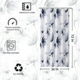 thumbnail image 4 of Small Stall 36"x72" Navy Blue Floral Shower Curtain Set with Hooks,Watercolor Botanical Bathroom Curtain, Modern Minimalist Waterproof Bath Curtain Machine Washable for Bathroom Decor, 4 of 6