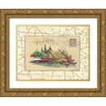 thumbnail image 1 of Phillips, Anita 14x12 Gold Ornate Wood Framed with Double Matting Museum Art Print Titled - Postcard II, 1 of 4