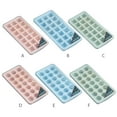 thumbnail image 4 of Injueey Molde de silicona para hacer cubitos de hielo de 21 cavidades, bandeja de molde para crema y pastel con tapa, utensilios para hornear Cocina y Comedor rosado Cuadrícula de 21, 4 of 6