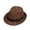 Multicolor7, variant on Kids' Breathable Straw Fedora Hat, Unisex Summer Panama Trilby Sun Hat with Black Band, Foldable Beach Jazz Hat for Boys & Girls, 7 Colors, One Size