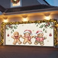 thumbnail image 3 of Fsddascl 6 x 13 Ft Christmas Garage Door Cover, Christmas Gingerbread Large Garage Door Banner, Xmas Balls Snowflake Rustic Hanging Garage Mural Background for Indoor Outdoor Xmas Party Supplies, 3 of 9