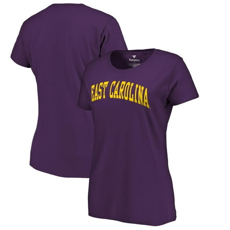 East Carolina Pirates Fanatics Branded Women's Basic Arch T-Shirt - Purple
