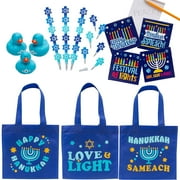 Fun Express 120 Pieces Hanukkah Stationery & Prizes Handout Kit for 24