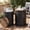 Black, variant on Farmhouse Round End Table Set of 2, Galvanized Accent Side Table with Wood Lid for Living Room Outdoor, White