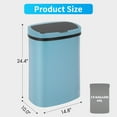 thumbnail image 3 of BIQWBIC 13 Gallon Tall Kitchen Garbage Can | Touch-Free Motion Sensor | High-Capacity Kitchen Trash Can | Waterproof Office Trash Can | Bathroom & Bedroom Trash Can- 49L Waste Bin (1, Blue), 3 of 7