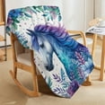 thumbnail image 7 of Kuscheln Horse Throw Blanket, Soft Horse Flannel Blanket for Girls Boys Kids Horse Lovers, Horse Gifts for Girls Women, Warm All Season Lap, Chair, Sofa Blanket, 7 of 7