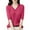 Hot Pink Short Sleeve Sweater For Women-A6, variant on Women's Summer Sweater Short Sleeve V-Neck Breathable Cotton Pullover Soft Lightweight Knit Blouse Pink L