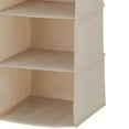 thumbnail image 6 of Mainstays Canvas 6-Shelf Hanging Closet Organizer for Shoes and Clothes, Beige, 6 of 6
