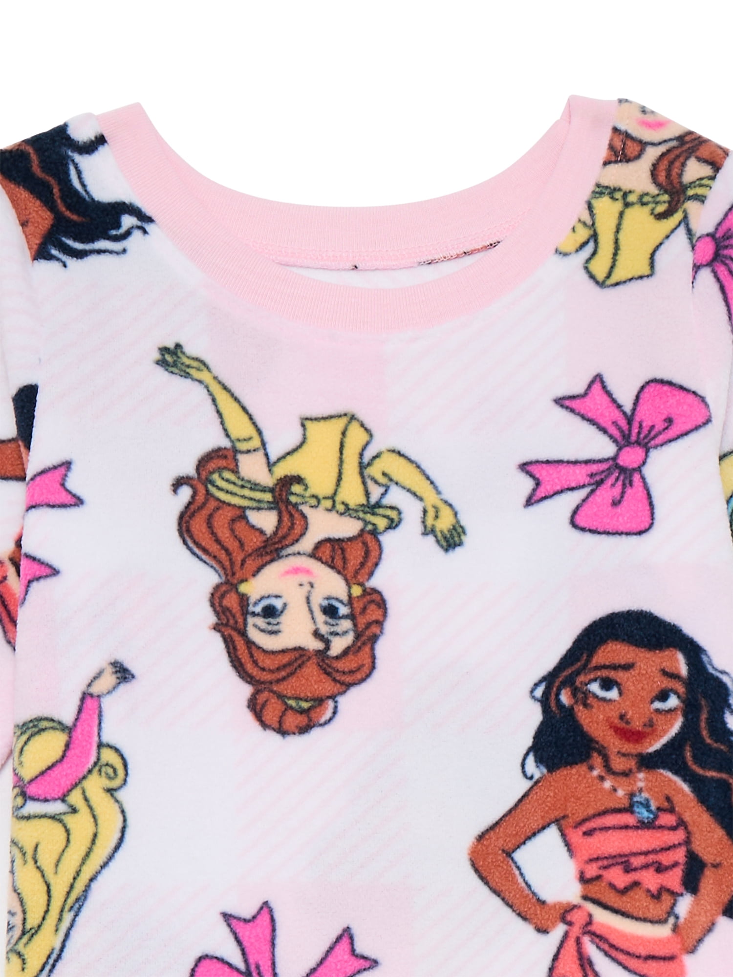 Disney Princess Toddler Girls Microfleece Pajama Top and Pants Set, 2-Piece, Sizes 12M-5T