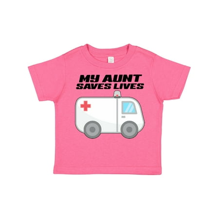 

Inktastic My Aunt Saves Lives- Ambulance Gift Toddler Boy or Toddler Girl T-Shirt